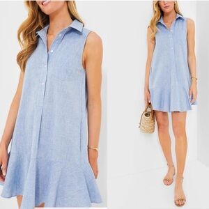 TUCKERNUCK
Chambray Sleeveless Callahan Shirt Dress size X small